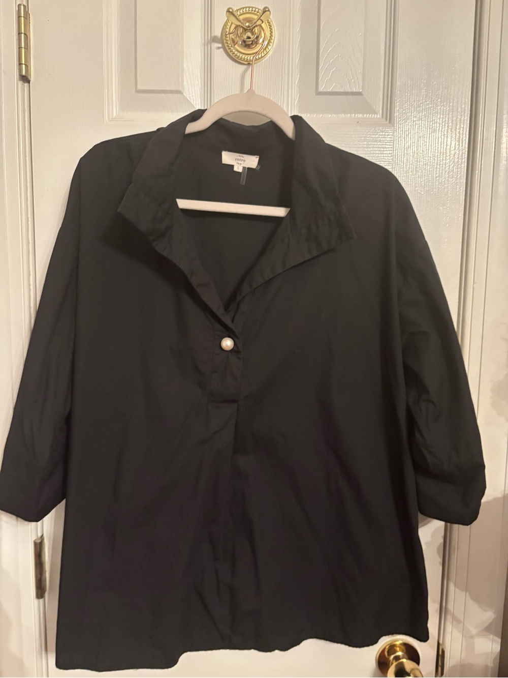 entro Black Pearl-Button Button-Down Shirt